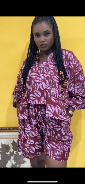 Ensemble ample africain coloré