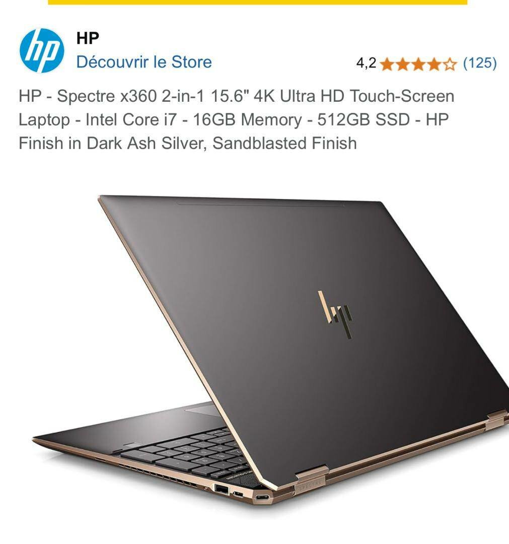 HP Spectre x360 15.6" 4K i7