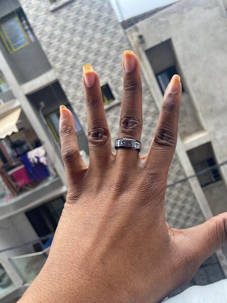 Bague chrétienne acier