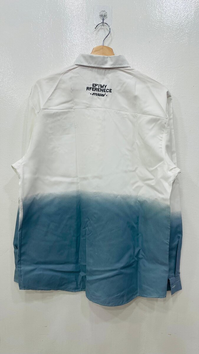 Chemise homme dégradée bleue