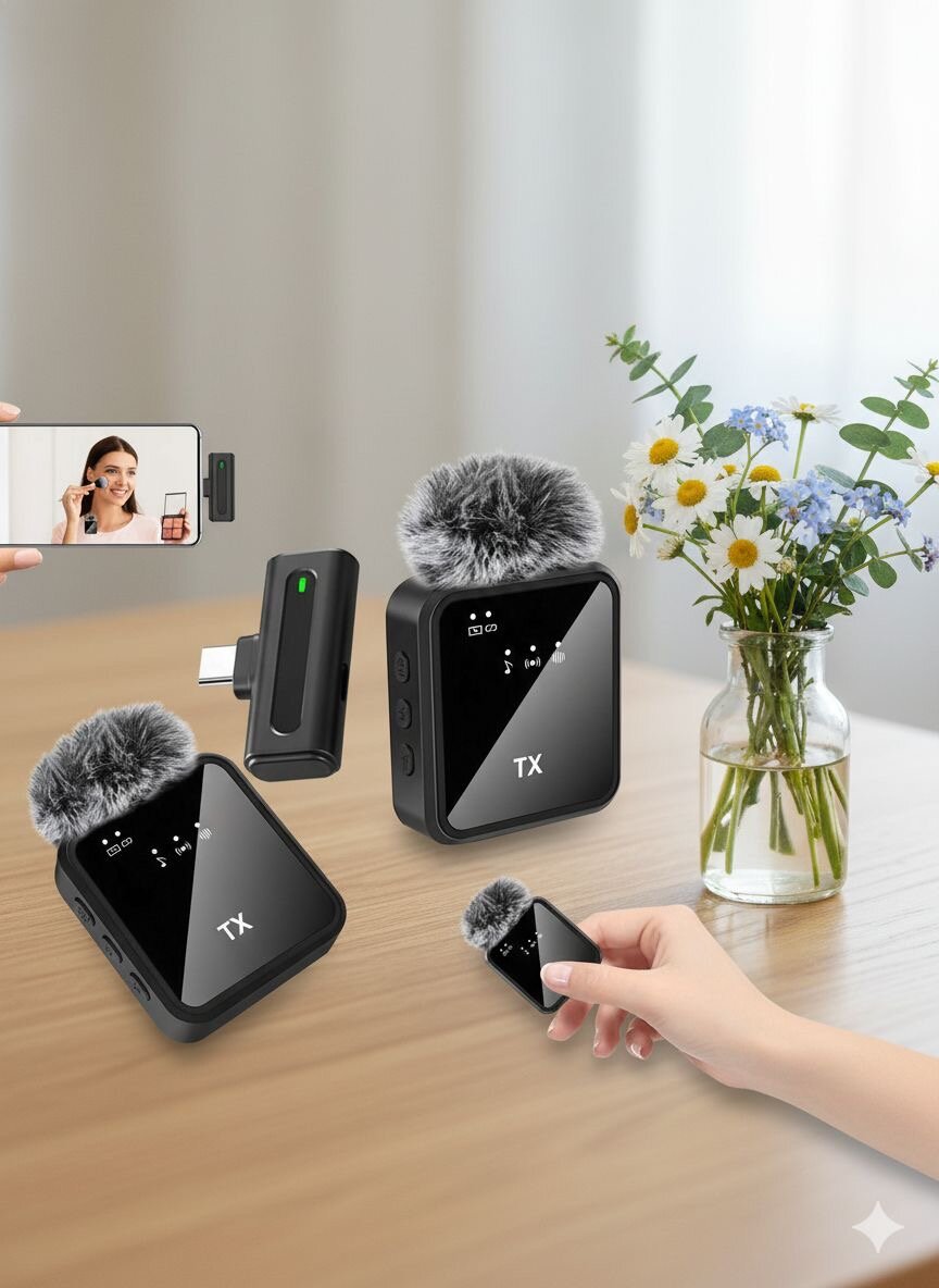 Microphone sans fil pour smartphone