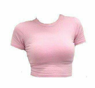 T-shirt court femme rose vif