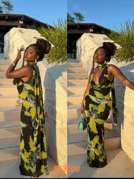 Robe Longue Imprimé Tendance