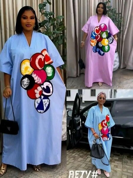 Robe longue tendance colorée