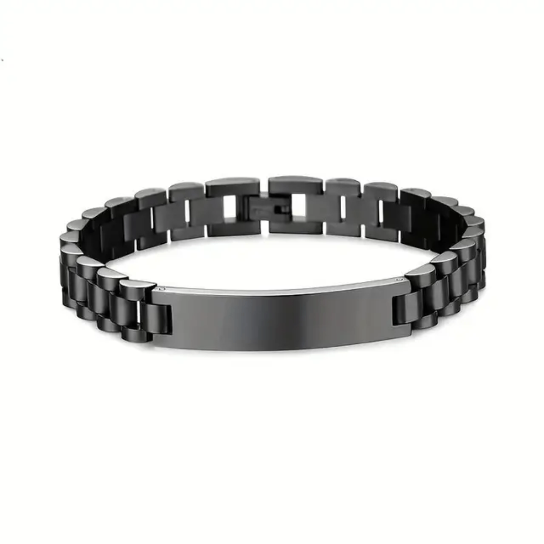 Bracelet en acier inoxydable personnalisé avec nom