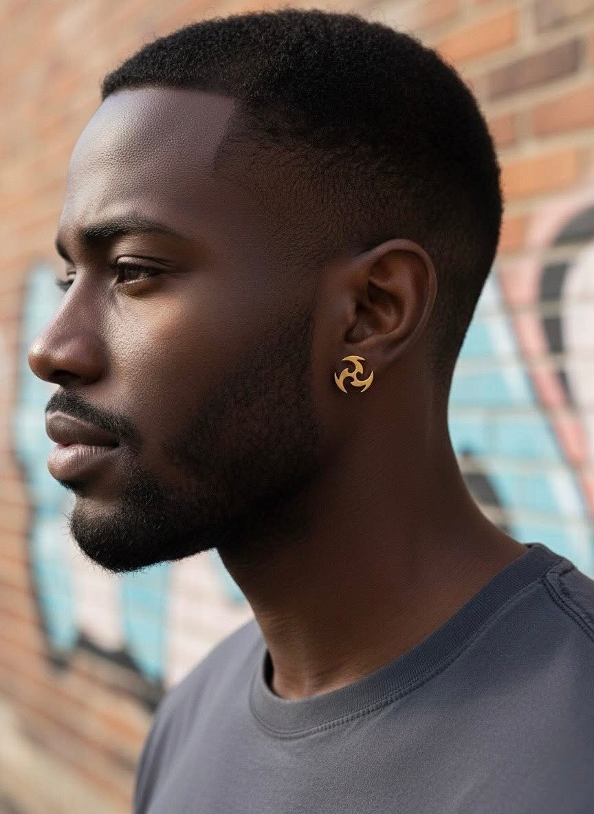 Boucles d'oreilles tendance homme