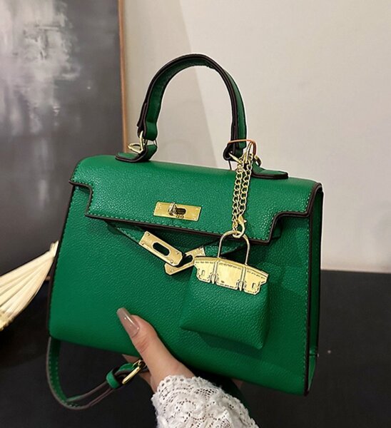 Sac à main élégant vert