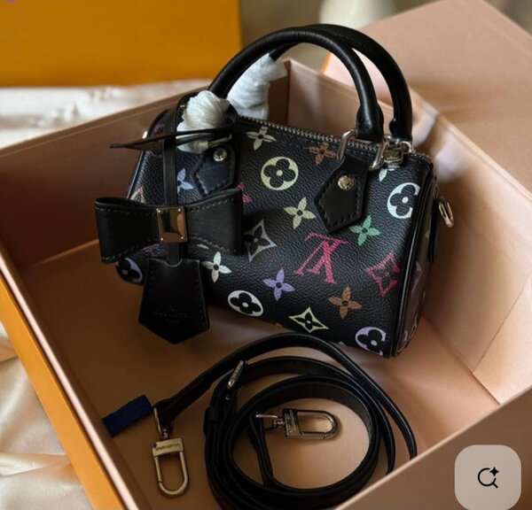 Sac à main mini noir multicolore