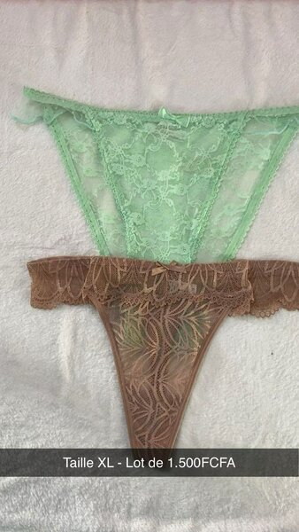 Lot de String Dentelle XL