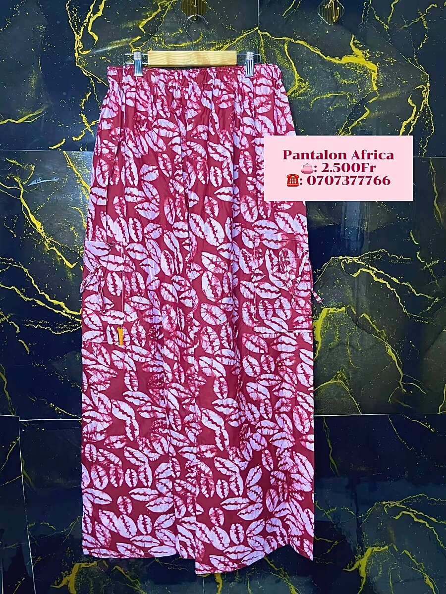 Pantalon large à motifs