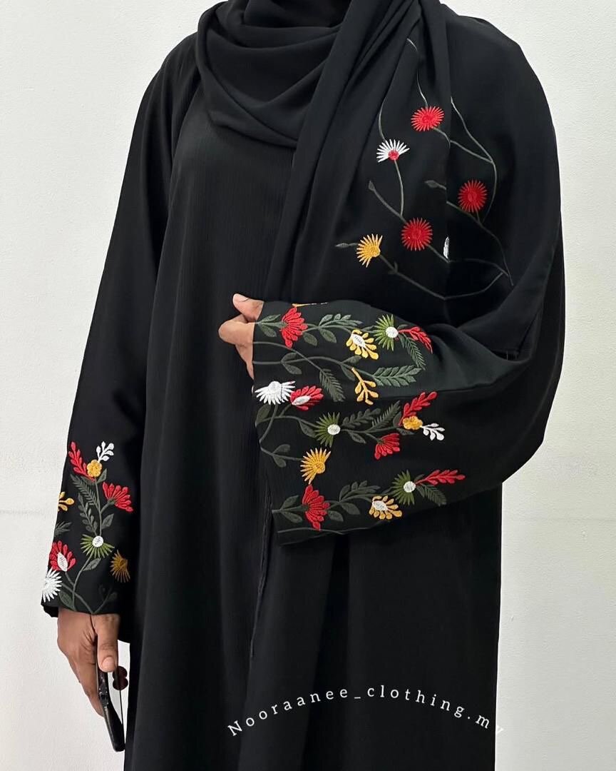 Elegant Embroidered Abaya