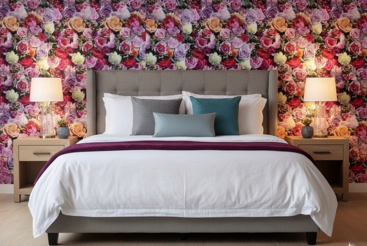 Papier peint floral mural