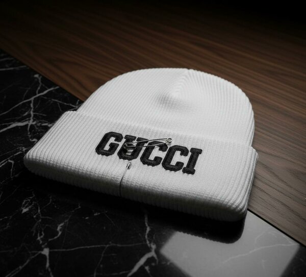 Bonnet en laine Gucci blanc