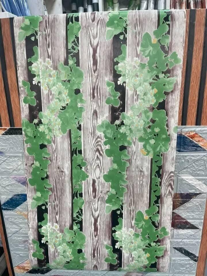 Papier peint bambou vert