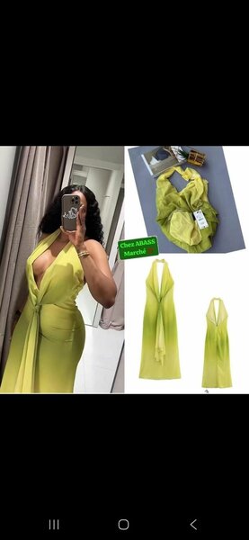 Robe longue jaune élégante