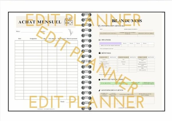 1 mois Planner Résidence