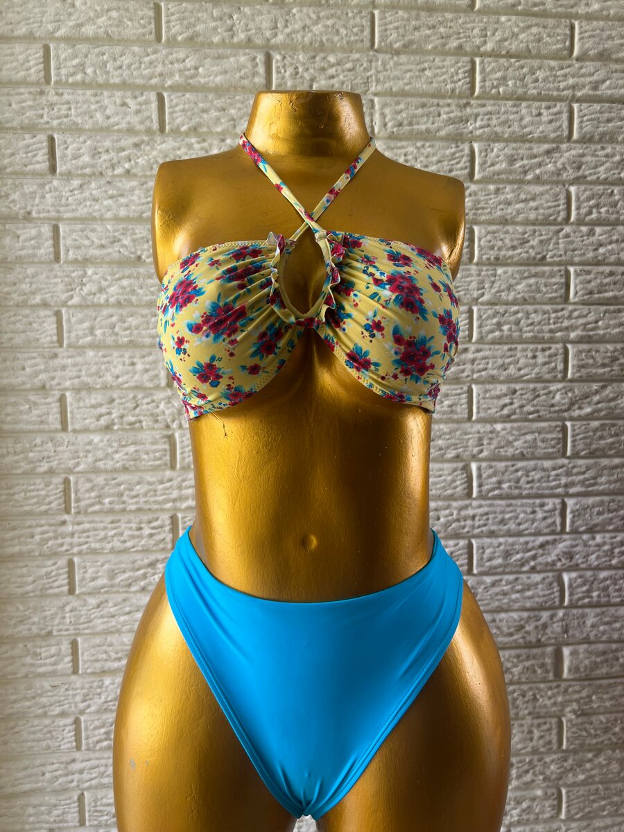 Bikini coloré fleuri femme