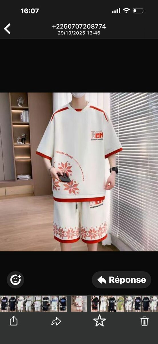 Ensemble T-shirt et Short Décontractés