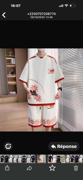 Ensemble T-shirt et Short Décontractés