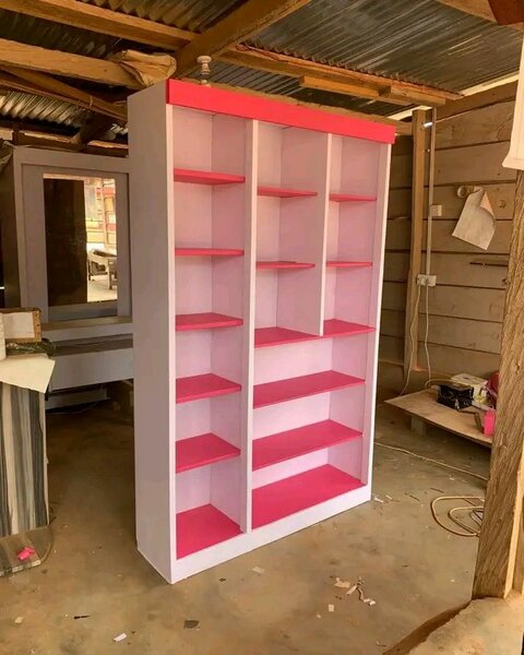 Étagère Haute Rose et Blanche