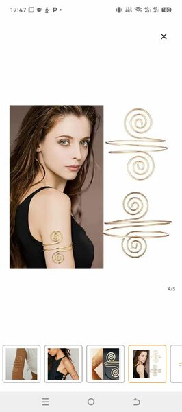 Bracelet de bras spirale chic