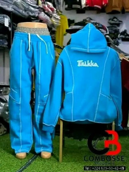 Tenue de sport bleue unisexe