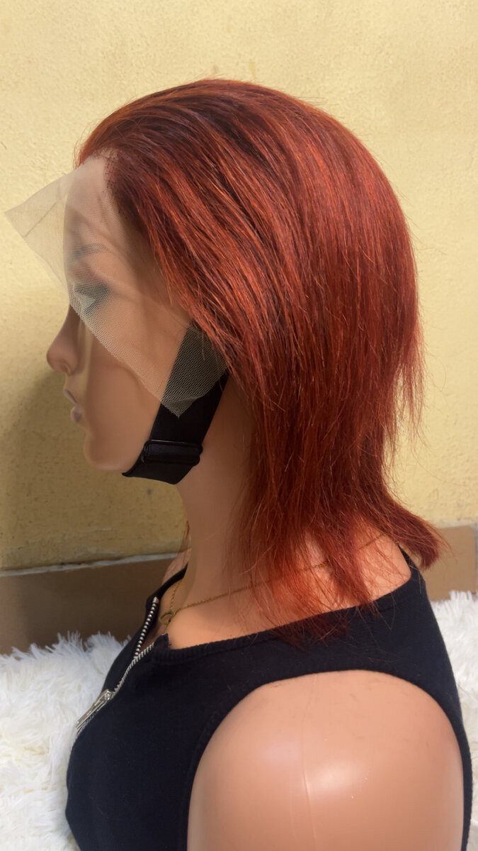 Perruque lace front ginger