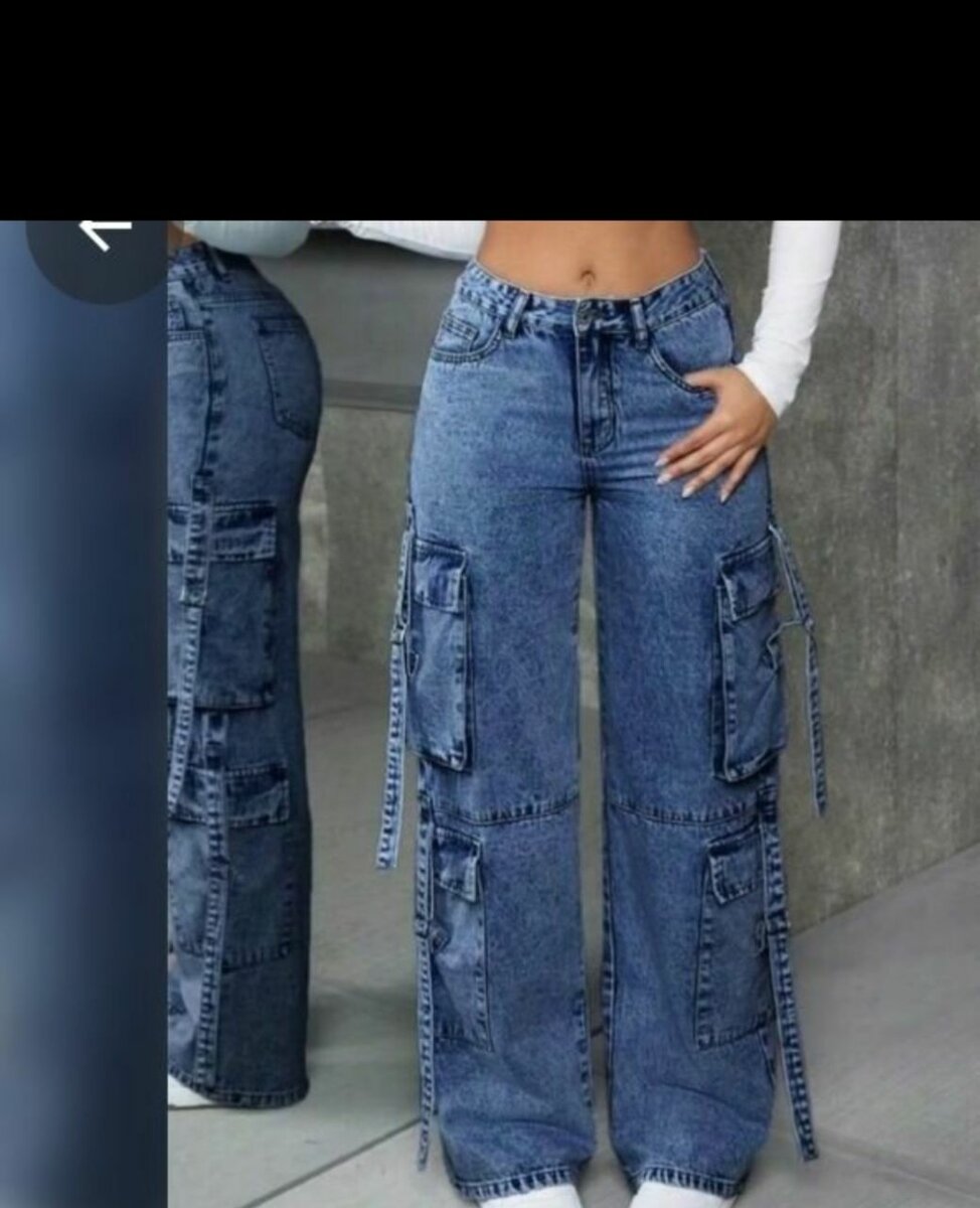 Jeans larges avec poches
