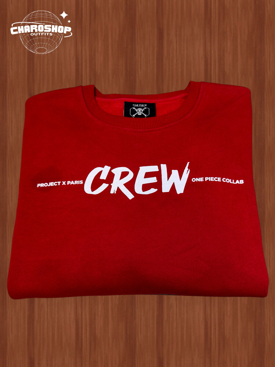 Sweat-shirt rouge One Piece Crew