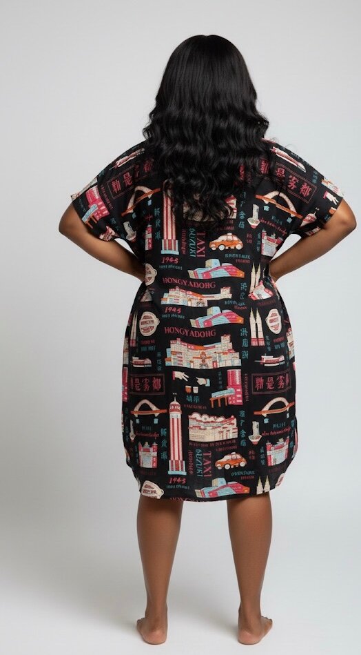 Robe chemise imprimée moderne