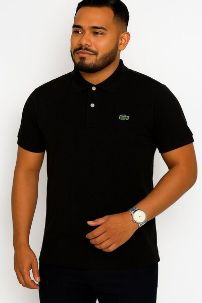 Polo noir classique homme