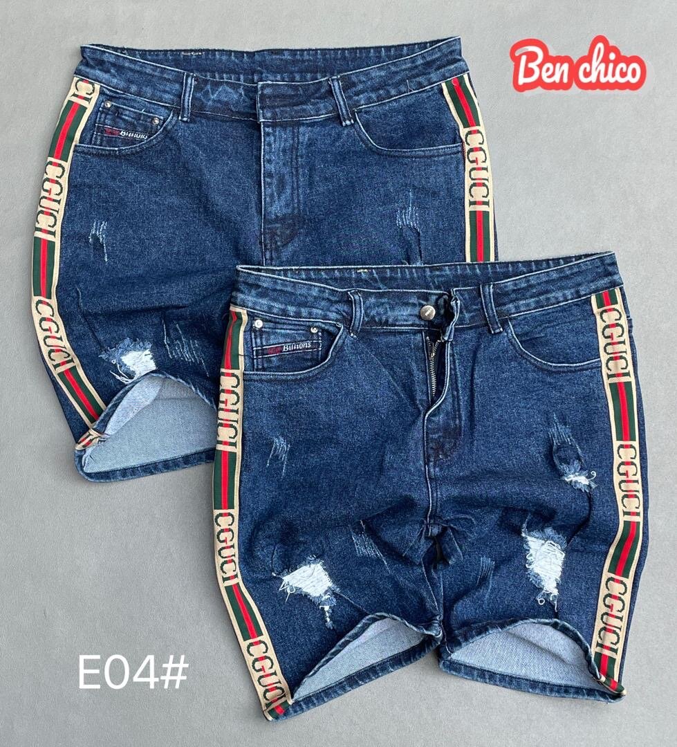 Shorts en jean délavé pour hommes