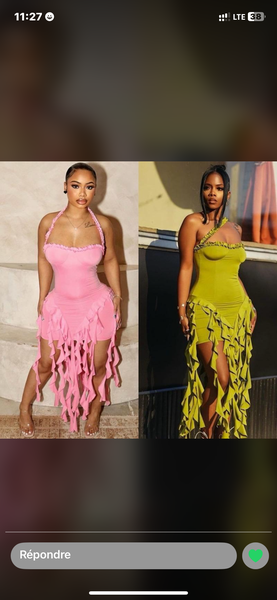 Robe élégante à franges