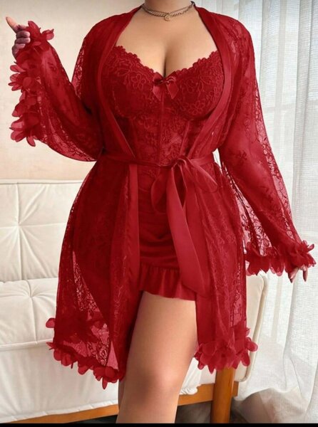 Ensemble lingerie rouge sexy pour femmes