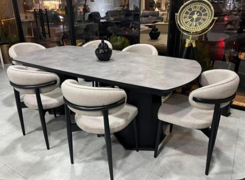 Table à manger moderne 6 places