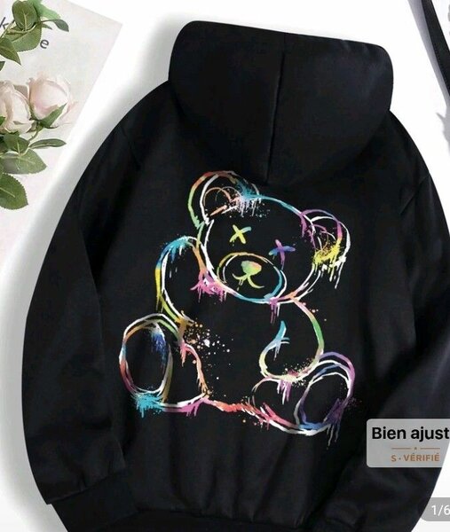 Sweat à capuche graphique