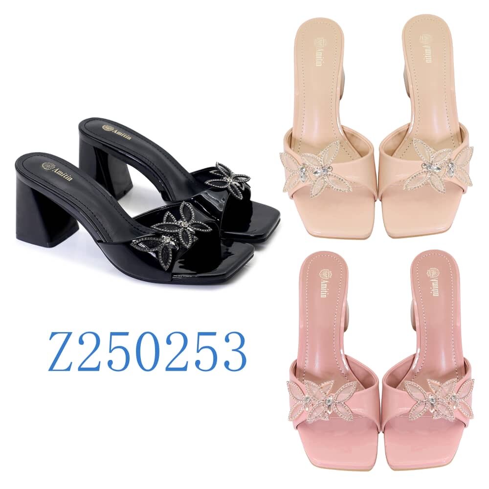 Sandales à talons perlées élégantes