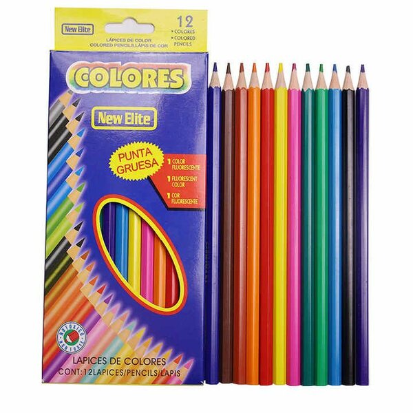 Crayons couleur New Elite 12 pcs
