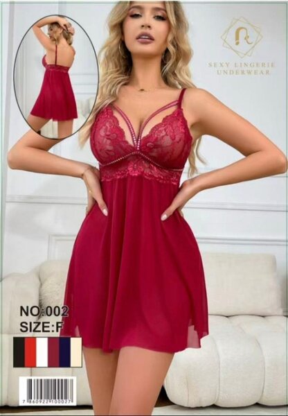 Nuisette Sexy Rouge en Dentelle