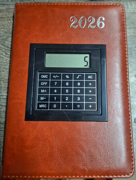 Agenda 2026 avec calculatrice