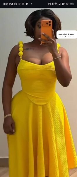 Robe jaune femme chic