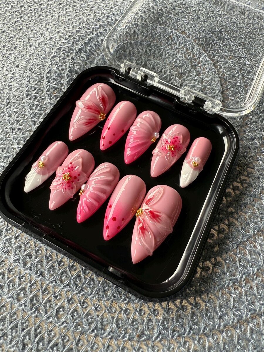 Ongles Press-On Floraux