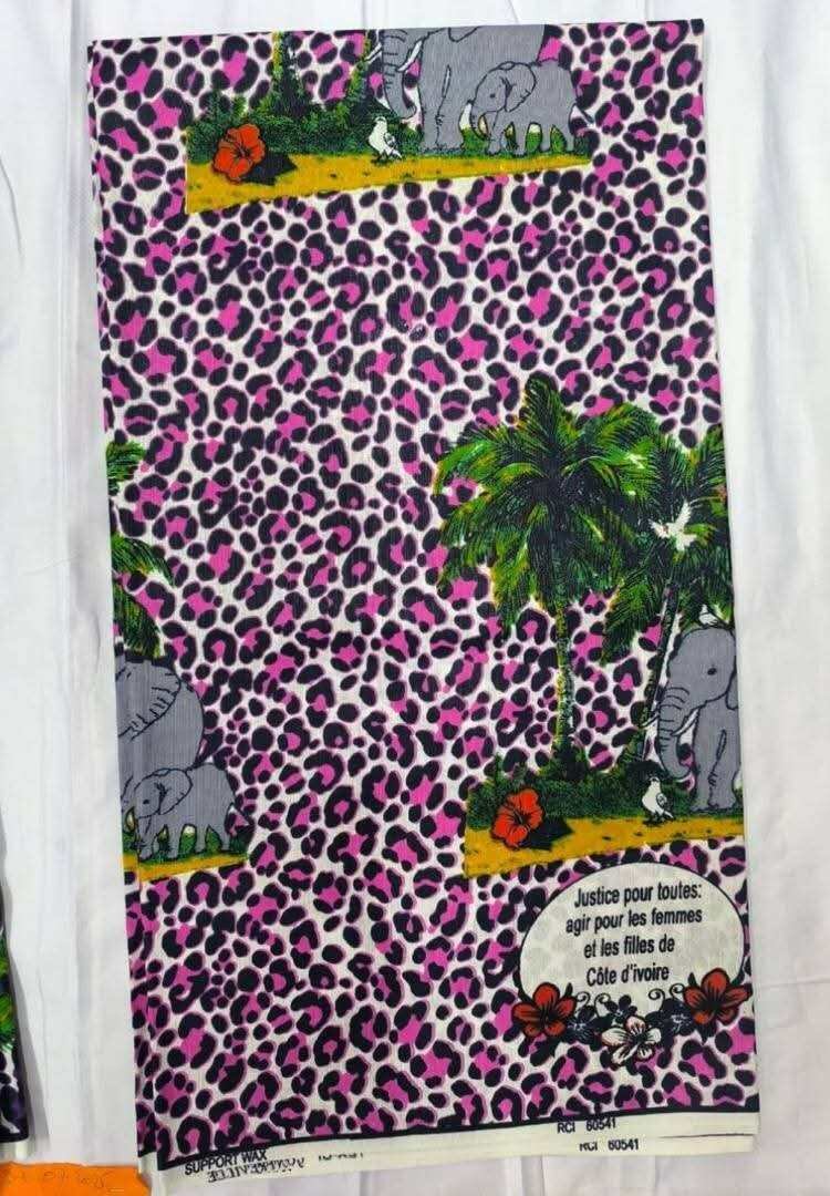 Tissu Africain Élégant Elephants