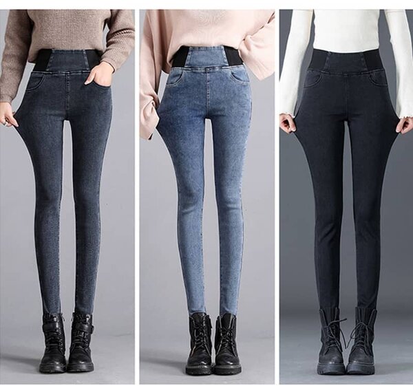 Jeans taille haute tendance