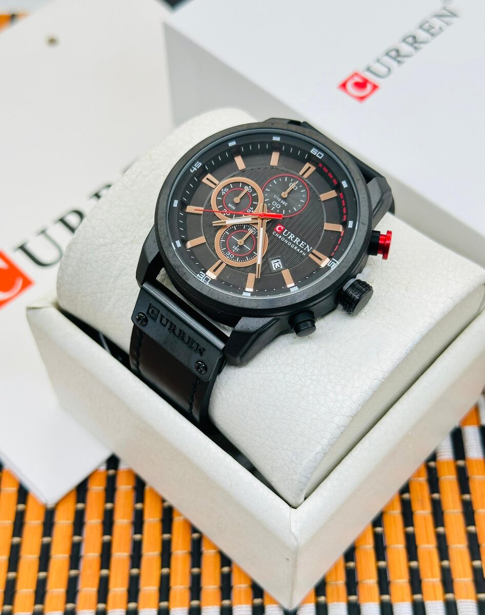 Curren Montre Homme Luxe en Cuir Véritable