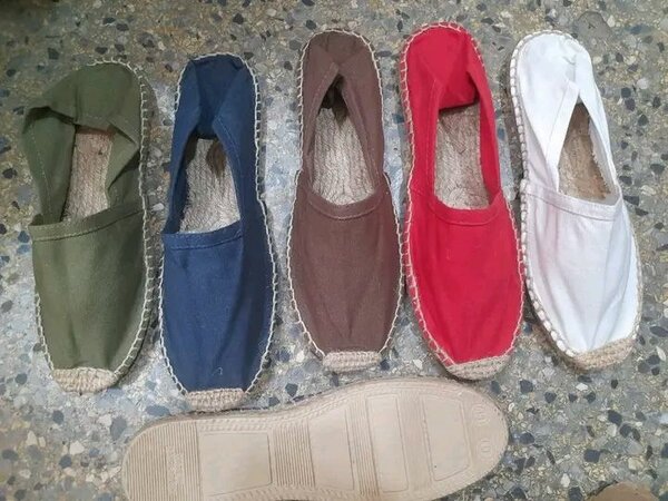 Espadrilles en toile colorée