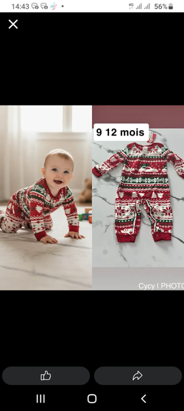 Pyjama bébé Noël chaud
