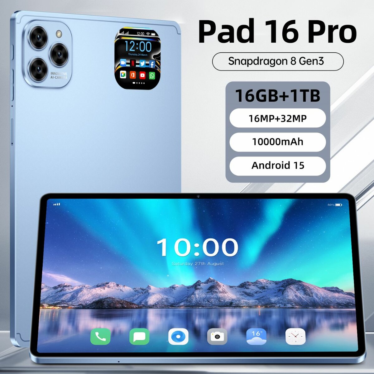 Tablette Pad 16 Pro 16GB+1TB