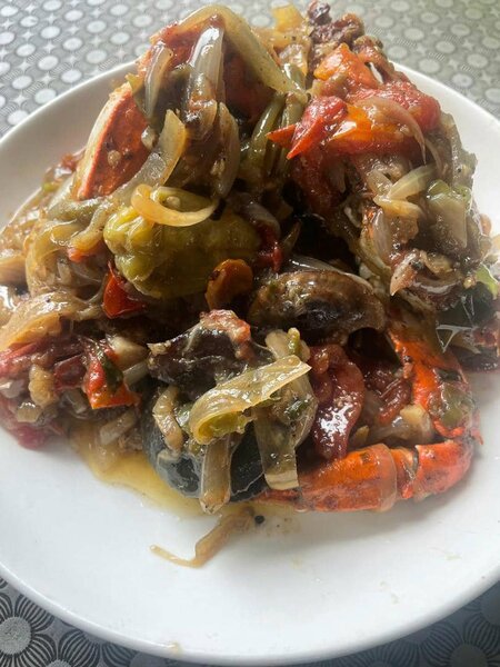 Délicieux escargot-crabe épicé