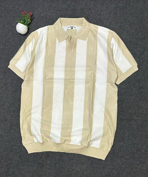 Polo vintage rayé homme